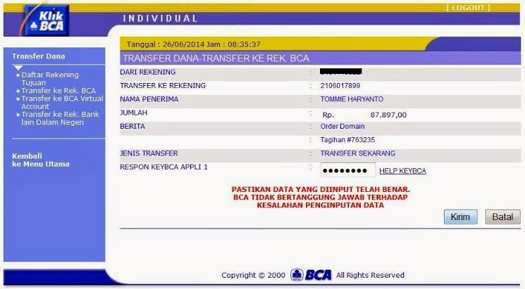 Cara Transfer BCA ke Dana Lewat KLIK BCA